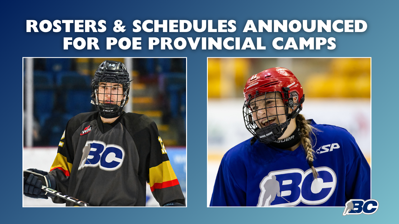 BC HOCKEY ANNOUNCES SCHEDULES AND ROSTERS FOR PROVINCIAL CAMPS image